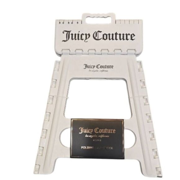 Juicy Couture Home Signature Logo Folding Step Stool - Picture 2 of 4